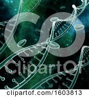 Poster, Art Print Of 3d Dna And Virus Background