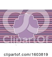 Clipart Of A Striped Purple And Pink Business Card Or Background Design Royalty Free Vector Illustration