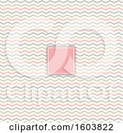 Clipart Of A Blank Frame On A Background Of Waves Royalty Free Vector Illustration