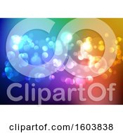 Clipart Of A Background With Flares And Colorful Lights Royalty Free Vector Illustration