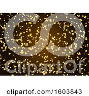 Clipart Of A Background Of Gold Confetti Royalty Free Vector Illustration