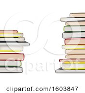 Poster, Art Print Of Background Of 3d Stacked Books