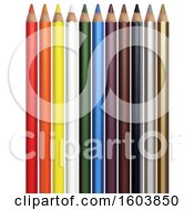 Clipart Of 3d Colored Pencils Royalty Free Vector Illustration