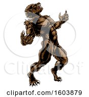 Poster, Art Print Of Werewolf Beast Howling And Transforming