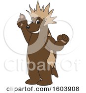 Wolverine School Mascot Character With A Mohawk
