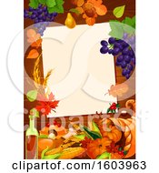 Clipart Of A Thanksgiving Border Royalty Free Vector Illustration by Vector Tradition SM