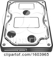 Clipart Of A Computer Hard Drive Royalty Free Vector Illustration