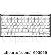 Clipart Of A Computer Keyboard Royalty Free Vector Illustration