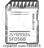 Clipart Of A Sim Card Royalty Free Vector Illustration