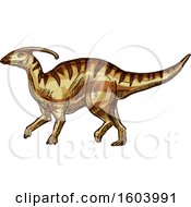 Poster, Art Print Of Sketched Dinosaur
