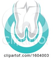 Clipart Of A Tooth Logo Royalty Free Vector Illustration