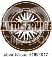 Poster, Art Print Of Brown Auto Service Design