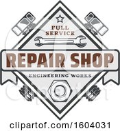 Poster, Art Print Of Repair Shop Design With Tools