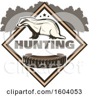 Poster, Art Print Of Badger Hunting Design