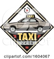 Poster, Art Print Of Taxi Station Diamond Design