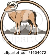 Clipart Of A Ram And Circle Design Royalty Free Vector Illustration by Vector Tradition SM