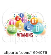 Clipart Of Colorful Vitamin Bubbles On A White Background Royalty Free Vector Illustration by Vector Tradition SM