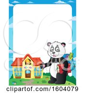 Poster, Art Print Of Border Of A Student Panda By A School