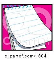 Poster, Art Print Of Lined Pages Of A Blank Notepad