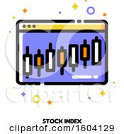 Clipart Of A Stock Index Candlestick Chart Icon Royalty Free Vector Illustration