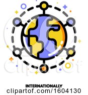 Clipart Of A Globe Internationally Icon Royalty Free Vector Illustration