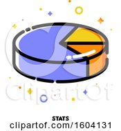 Clipart Of A Pie Chart Stats Icon Royalty Free Vector Illustration