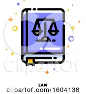 Clipart Of A Law Book Justice Icon Royalty Free Vector Illustration by elena
