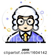 Clipart Of A Judge Icon Royalty Free Vector Illustration by elena