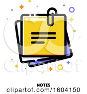 Clipart Of A Notes Icon Royalty Free Vector Illustration