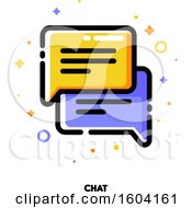Clipart Of A Chat Messenger Icon Royalty Free Vector Illustration