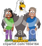 Poster, Art Print Of Bald Eagle School Mascot Character With Students