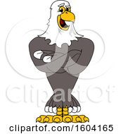 Poster, Art Print Of Bald Eagle School Mascot Character With Folded Arms