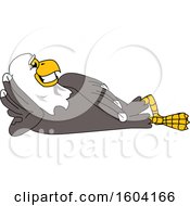 Poster, Art Print Of Bald Eagle School Mascot Character Relaxing