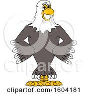 Poster, Art Print Of Bald Eagle School Mascot Character With Hands On His Hips