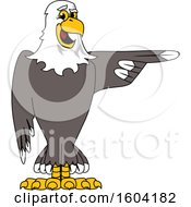 Poster, Art Print Of Bald Eagle School Mascot Character Pointing