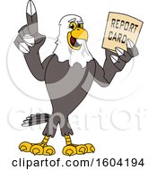 Poster, Art Print Of Bald Eagle School Mascot Character Holding A Report Card