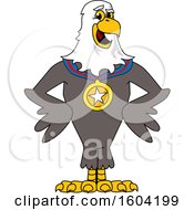 Poster, Art Print Of Bald Eagle School Mascot Character Wearing A Sports Medal