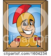 Poster, Art Print Of Spartan Or Trojan Warrior School Mascot Character Portrait
