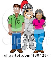 Poster, Art Print Of Knight School Mascot Character With Parents