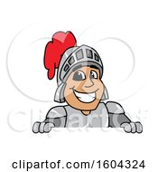Poster, Art Print Of Knight School Mascot Character Over A Sign