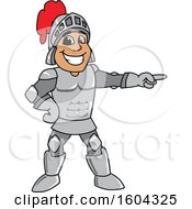 Poster, Art Print Of Knight School Mascot Character Pointing