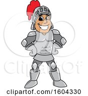Poster, Art Print Of Knight School Mascot Character With Hands On His Hips