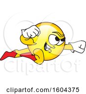 Poster, Art Print Of Smiley Emoji School Mascot Character Super Hero