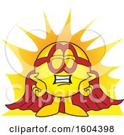 Clipart Of A Smiley Emoji School Mascot Character Super Hero Royalty Free Vector Illustration