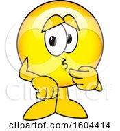 Smiley Emoji School Mascot Character Worrying by Mascot Junction