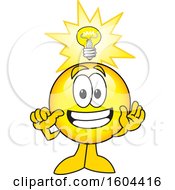 Clipart Of A Smiley Emoji School Mascot Character With An Idea Royalty Free Vector Illustration