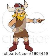Poster, Art Print Of Male Viking School Mascot Character Pointing