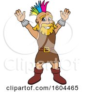 Poster, Art Print Of Male Viking School Mascot Character With A Mohawk