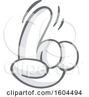 Poster, Art Print Of Cartoon White Hand Wagging A Finger
