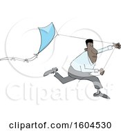 Poster, Art Print Of Black Man Running With A Kite